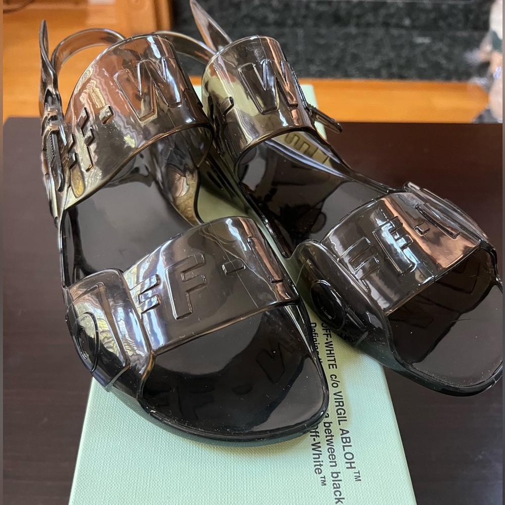 Virgil Abloh OFF-WHITE Zip Tie Jelly Sandal. Like new, only worn once.